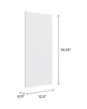 Home Island Back Panel furniture New Age White 12'' 