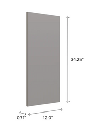 Home Island Back Panel furniture New Age Grey 12'' 