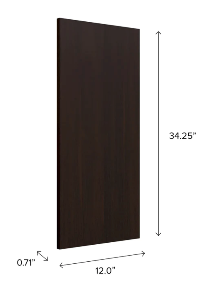 Home Island Back Panel furniture New Age Espresso 12'' 