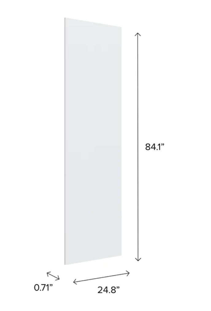 Home Pantry Side Panel. 84H furniture New Age White  