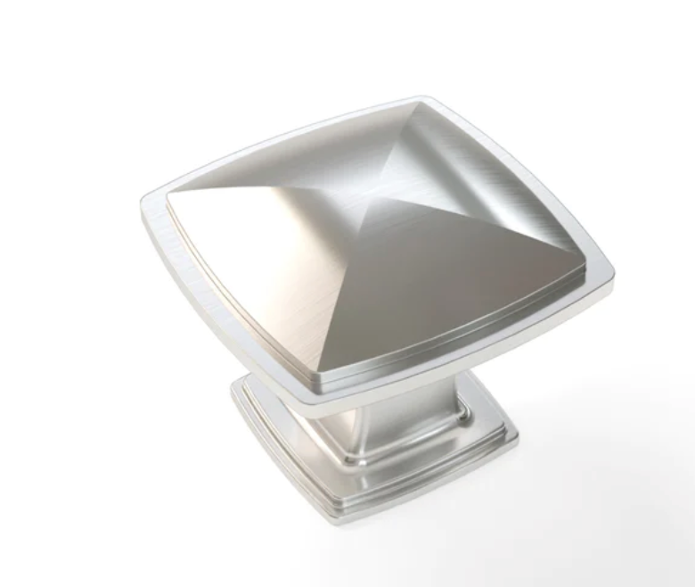 Traditional Rounded Knob furniture New Age Brushed Nickel  