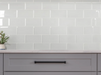 SUPER WHITE Glass Subway Tile Backsplash (11 Sq.ft. / Box) furniture New Age   