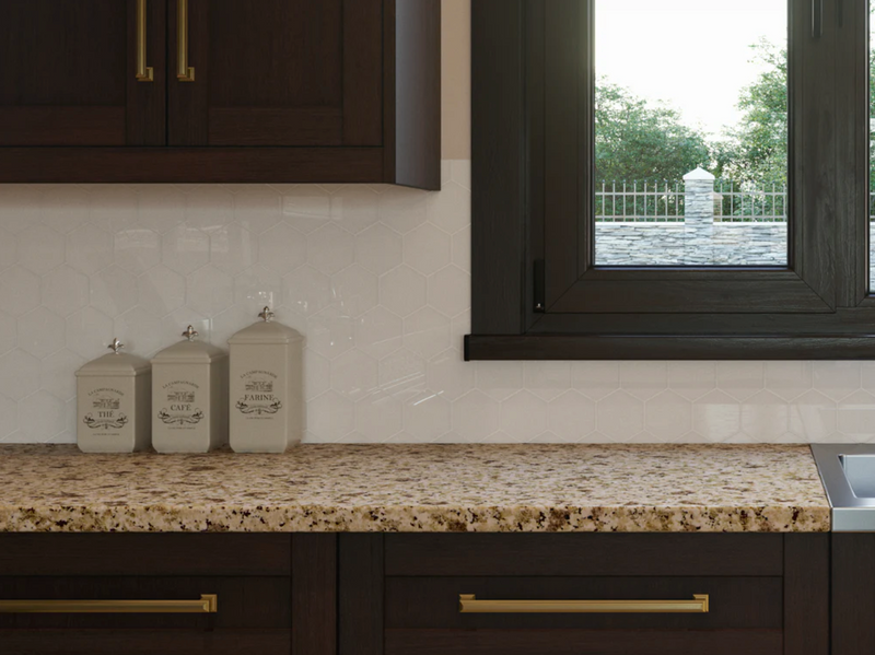 GLASS HEXAGON Tile Backsplash (11 sq.ft. / Box) furniture New Age   