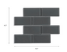 DARK GLASS Subway Tile Backsplash (11 Sq.ft. / Box) furniture New Age   