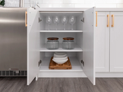 Home 36 in. Two Door Base Cabinet with Glass Doors furniture New Age   