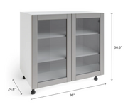 Home 36 in. Two Door Base Cabinet with Glass Doors furniture New Age   