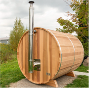 Dundalk Canadian Timber White Cedar Serenity Outdoor Sauna | 2-4 People | Wood or Electric Heater  Dundalk Leisurecraft   