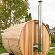 Dundalk Canadian Timber White Cedar Serenity Outdoor Sauna | 2-4 People | Wood or Electric Heater  Dundalk Leisurecraft   