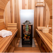Dundalk Canadian Timber White Cedar Serenity Outdoor Sauna | 2-4 People | Wood or Electric Heater  Dundalk Leisurecraft   