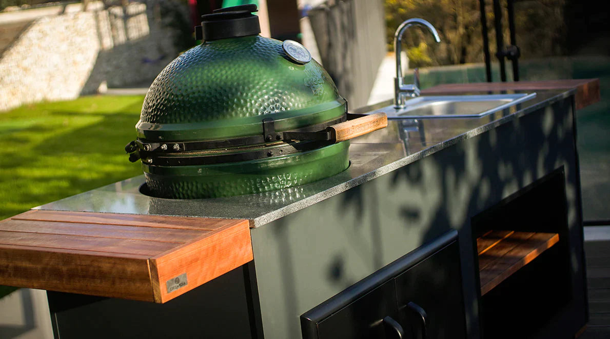 The Egg Nest black stainless steel  XL Big green Egg outdoor grills Grillandia   