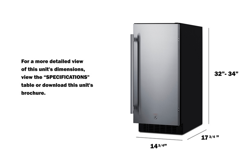 Summit 15" Wide Built-In All-Refrigerator, ADA Compliant Refrigerator Accessories Summit Appliance   