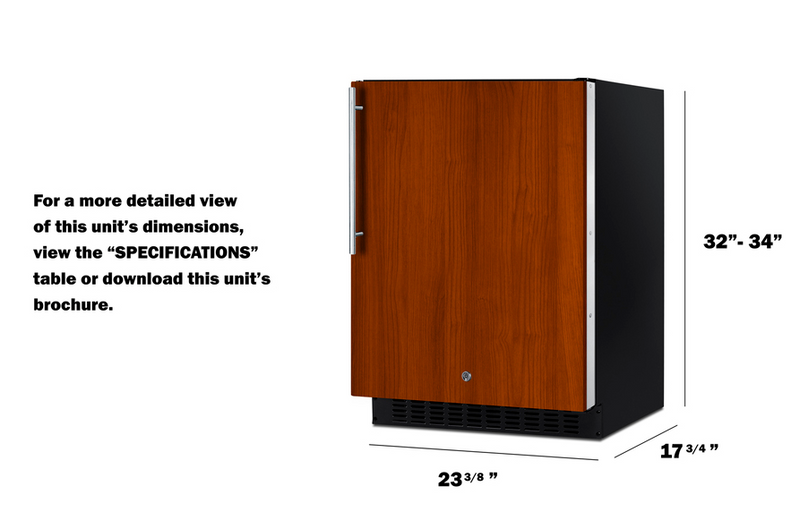 Summit 24" Wide Built-In All-Refrigerator, ADA Compliant (Panel Not Included) Refrigerator Accessories Summit Appliance   