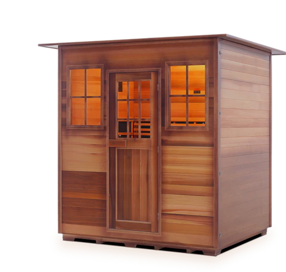 Enlighten SIERRA - 4 Person Indoor/Outdoor Infrared Sauna sauna Enlighten Saunas Indoor  