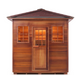 Enlighten SIERRA - 5 Person Indoor/Outdoor Infrared Sauna sauna Enlighten Saunas Peak Roof  