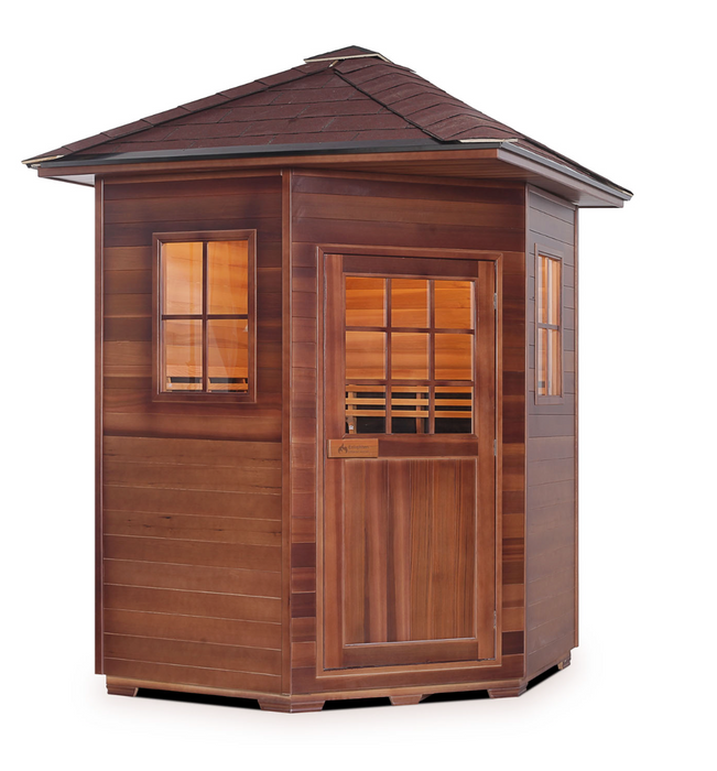 Enlighten SIERRA - 4C Peak Indoor/Outdoor Infrared Sauna sauna Enlighten Saunas   