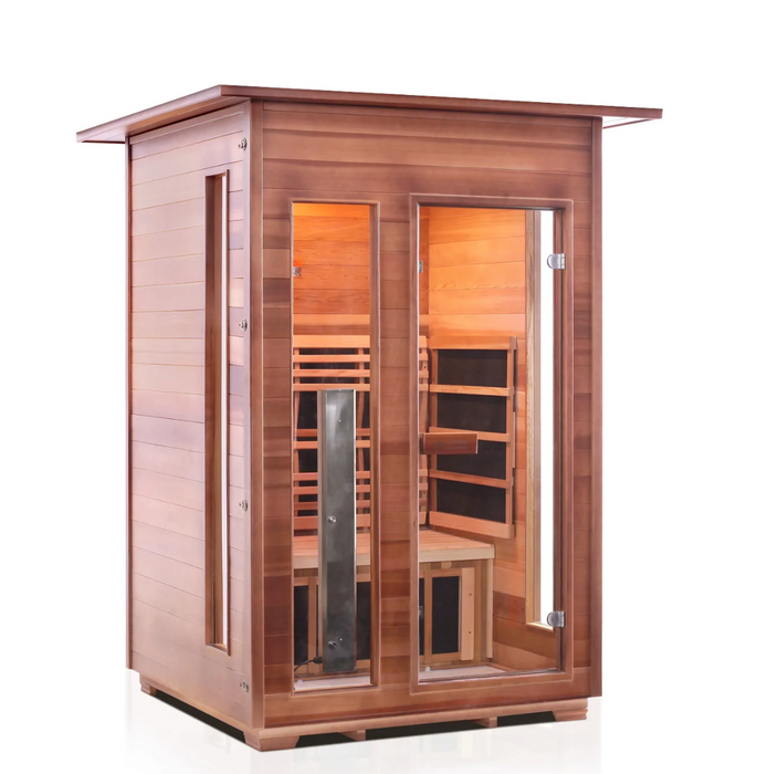 Enlighten Rustic - 2 Person Indoor/Outdoor Infrared Sauna sauna Enlighten Saunas Indoor  
