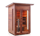 Enlighten Rustic - 2 Person Indoor/Outdoor Infrared Sauna sauna Enlighten Saunas Outdoor Slope Roof  