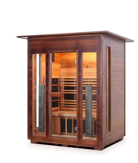 Enlighten Rustic - 3 Person Indoor/Outdoor Infrared Sauna sauna Enlighten Saunas Indoor  