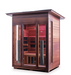 Enlighten Rustic - 3 Person Indoor/Outdoor Infrared Sauna sauna Enlighten Saunas Outdoor Slope Roof  