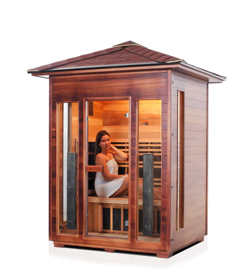 Enlighten Rustic - 3 Person Indoor/Outdoor Infrared Sauna sauna Enlighten Saunas   