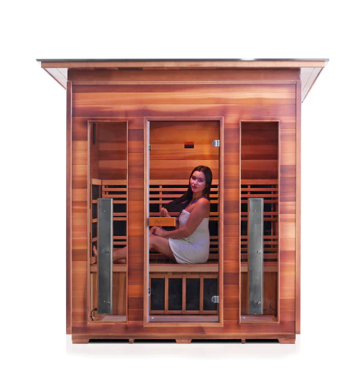 Enlighten Rustic - 4 Person Indoor/Outdoor Infrared Sauna sauna Enlighten Saunas Indoor  