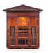 Enlighten Rustic - 4 Person Indoor/Outdoor Infrared Sauna sauna Enlighten Saunas Outdoor Peak Roof  