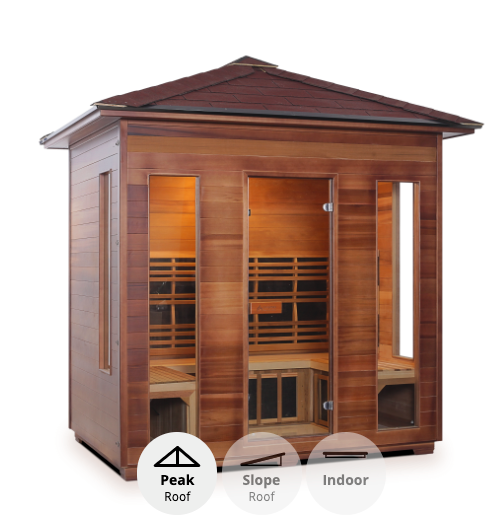 Enlighten Rustic - 5 Person Indoor/Outdoor Infrared Sauna sauna Enlighten Saunas   