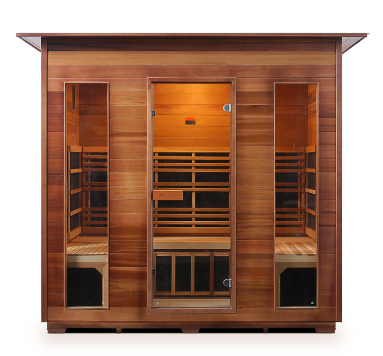Enlighten Rustic - 5 Person Indoor/Outdoor Infrared Sauna sauna Enlighten Saunas Indoor  