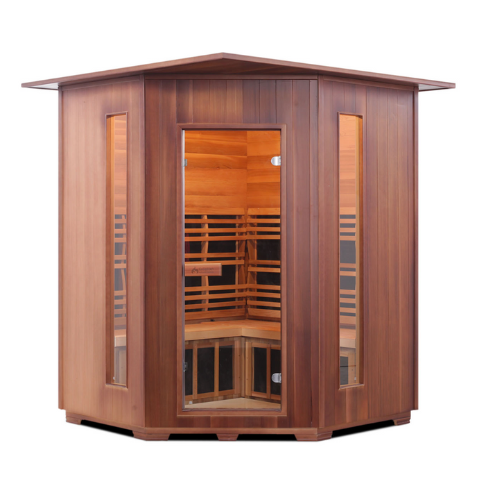 Enlighten RUSTIC - 4C Peak Indoor/Outdoor Infrared Sauna sauna Enlighten Saunas Indoor 120V  