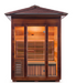 Enlighten SunRise - 3 Person Dry Traditional Sauna Indoor/Outdoor sauna Enlighten Saunas Outdoor Peak Roof  