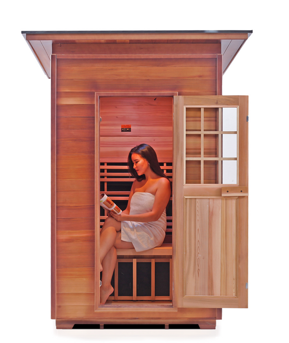 Enlighten Sapphire 2 | 2 Person Hybrid Infrared/Traditional Sauna Indoor/Outdoor sauna Enlighten Saunas   