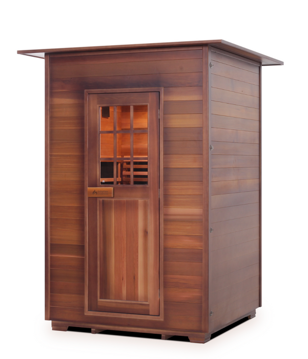 Enlighten Sapphire 2 | 2 Person Hybrid Infrared/Traditional Sauna Indoor/Outdoor sauna Enlighten Saunas Indoor  