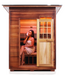 Enlighten Sapphire 3 | 3 Person Hybrid Infrared/Traditional Sauna Indoor/Outdoor sauna Enlighten Saunas   