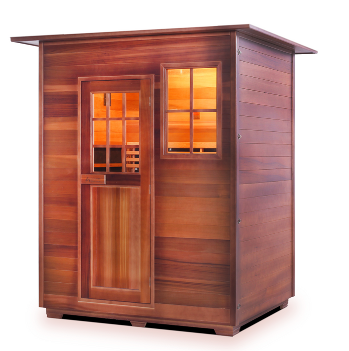 Enlighten Sapphire 3 | 3 Person Hybrid Infrared/Traditional Sauna Indoor/Outdoor sauna Enlighten Saunas Indoor  