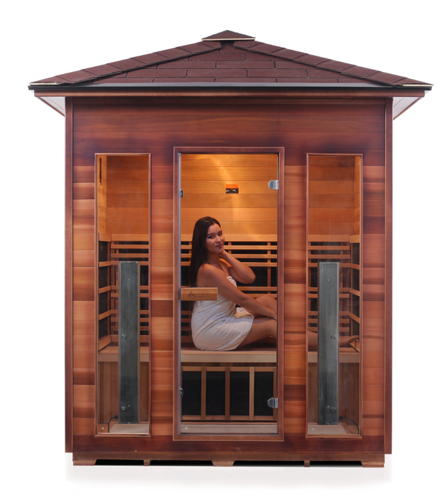Enlighten Diamond 4 | 4 Person Hybrid Infrared/Traditional Sauna Indoor/Outdoor sauna Enlighten Saunas   