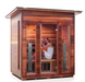 Enlighten Diamond 4 | 4 Person Hybrid Infrared/Traditional Sauna Indoor/Outdoor sauna Enlighten Saunas Outdoor Slope Roof  