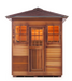 Enlighten Sapphire 4 | 4 Person Hybrid Infrared/Traditional Sauna Indoor/Outdoor sauna Enlighten Saunas Outdoor Peak Roof  