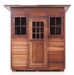 Enlighten Sapphire 4 | 4 Person Hybrid Infrared/Traditional Sauna Indoor/Outdoor sauna Enlighten Saunas Outdoor Slope Roof  