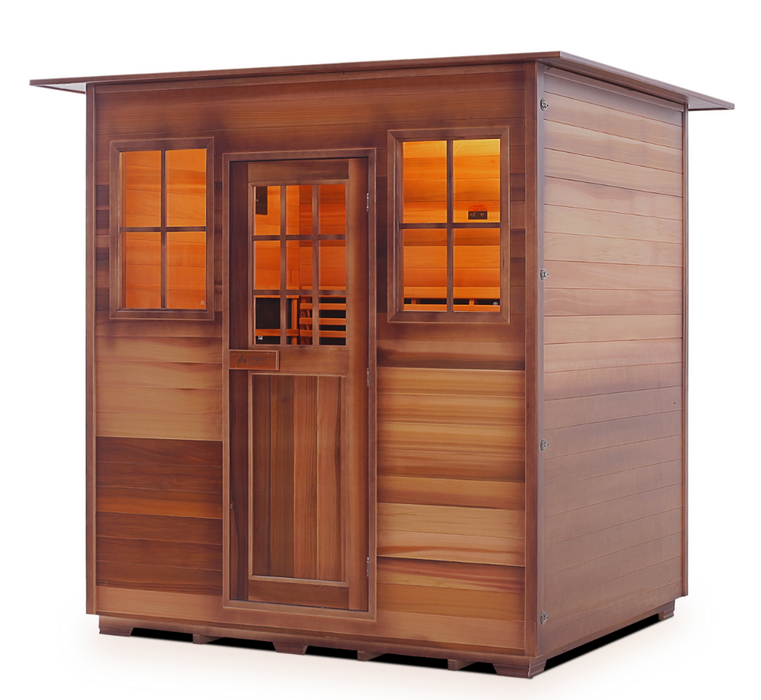 Enlighten Sapphire 4 | 4 Person Hybrid Infrared/Traditional Sauna Indoor/Outdoor sauna Enlighten Saunas Indoor  
