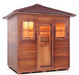 Enlighten Sapphire 5 | 5 Person Hybrid Infrared/Traditional Sauna Indoor/Outdoor sauna Enlighten Saunas Outdoor Peak Roof  