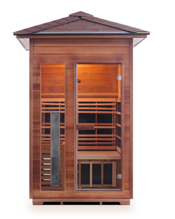 Enlighten Diamond 2 | 2 Person Hybrid Infrared/Traditional Sauna Indoor/Outdoor sauna Enlighten Saunas   
