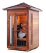 Enlighten Diamond 2 | 2 Person Hybrid Infrared/Traditional Sauna Indoor/Outdoor sauna Enlighten Saunas Outdoor Peak Roof  