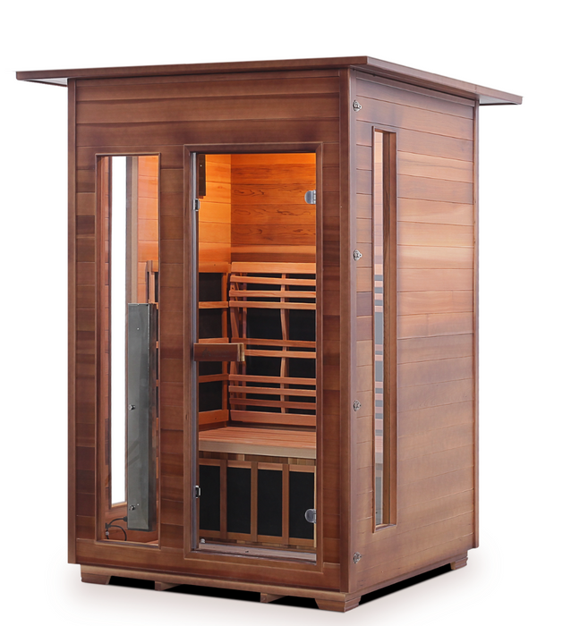 Enlighten Diamond 2 | 2 Person Hybrid Infrared/Traditional Sauna Indoor/Outdoor sauna Enlighten Saunas Indoor  
