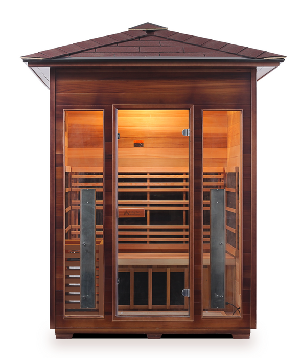 Enlighten Diamond 3 | 3 Person Hybrid Infrared/Traditional Sauna Indoor/Outdoor sauna Enlighten Saunas   