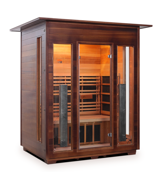 Enlighten Diamond 3 | 3 Person Hybrid Infrared/Traditional Sauna Indoor/Outdoor sauna Enlighten Saunas Indoor  