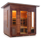 Enlighten Diamond 5 | 5 Person Hybrid Infrared/Traditional Sauna Indoor/Outdoor sauna Enlighten Saunas Outdoor Slope Roof  