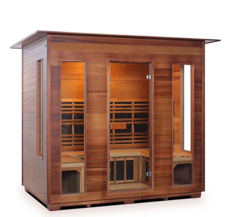 Enlighten Diamond 5 | 5 Person Hybrid Infrared/Traditional Sauna Indoor/Outdoor sauna Enlighten Saunas Indoor  