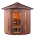 Enlighten Diamond 4C | 4 Person Hybrid Infrared/Traditional Sauna - Corner  Indoor/Outdoor sauna Enlighten Saunas Outdoor Peak Roof  
