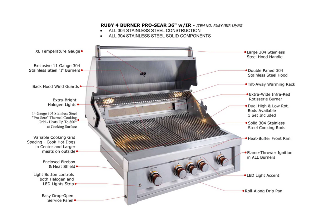 Sunstone Cabinet+ 4B Gas Grills BBQ GRILL SunStone Barbecue Grills   