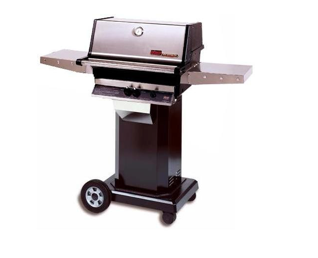 MHP TJK2-P Propane Grill W/ Stainless Steel Grids On Black Cart BBQ GRILL CG Products   